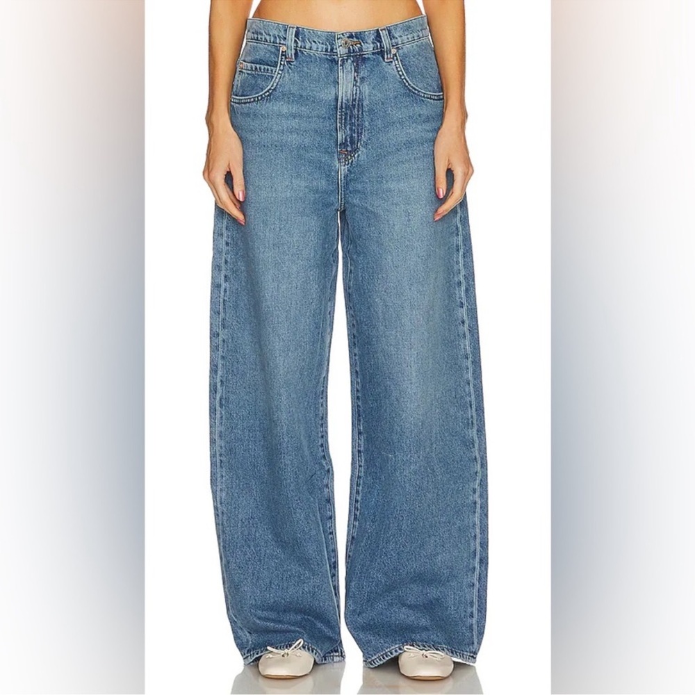 High rise wide leg jeans